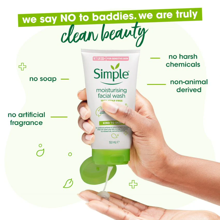 SIMPLE Moisturizing Face Wash 150ml - Image 6