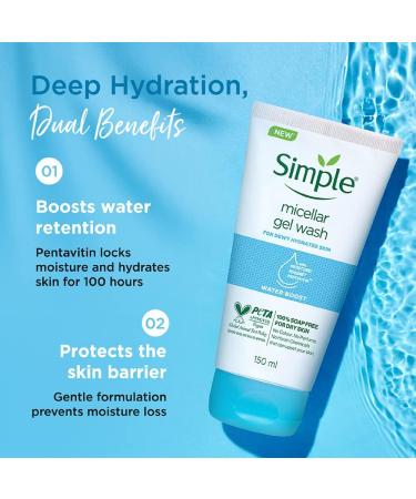 SIMPLE Micellar Water Boost Gel Wash 150ml - Image 3