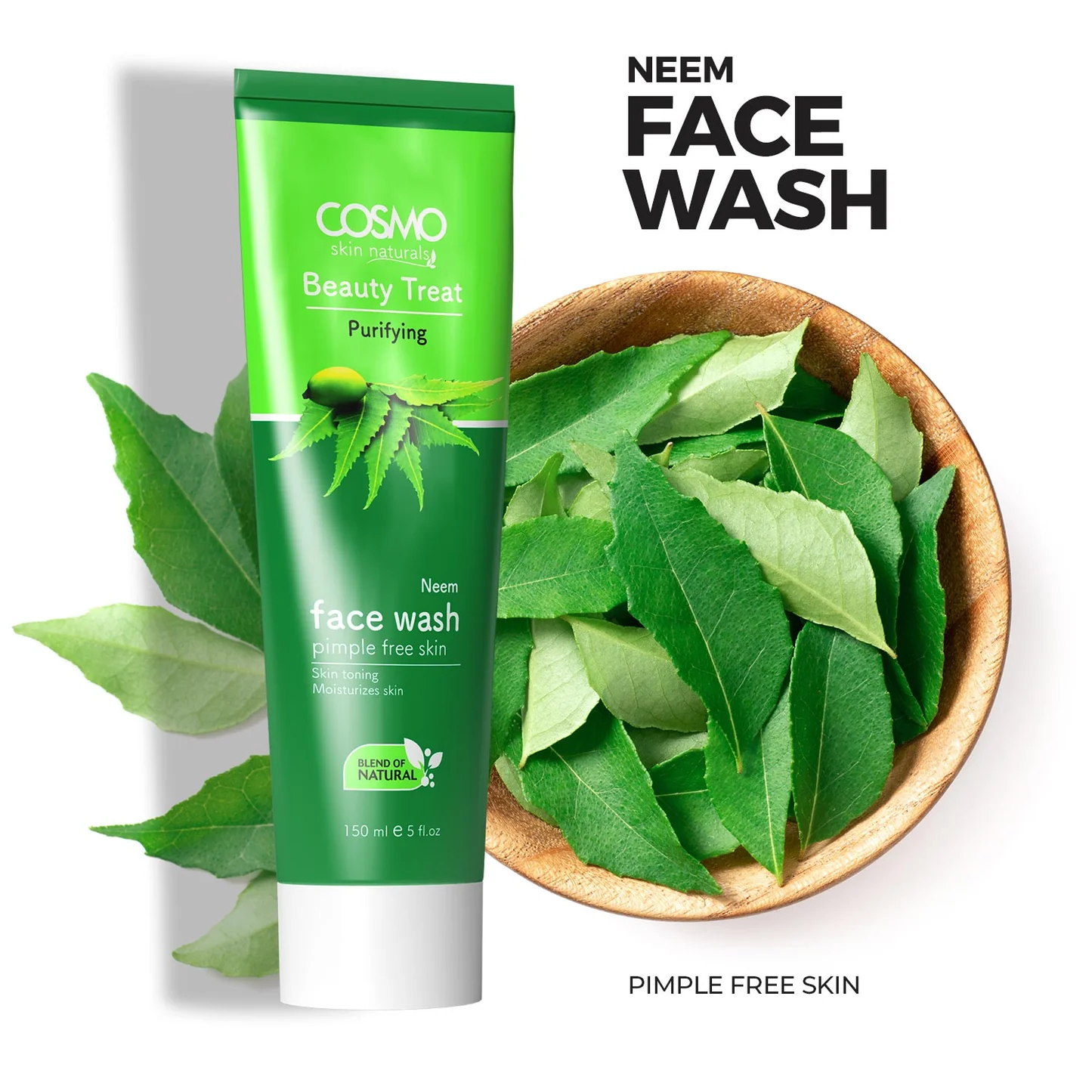 COSMO Skin Naturals Beauty Treat Purifying Neem Face Wash 150ml - Image 2