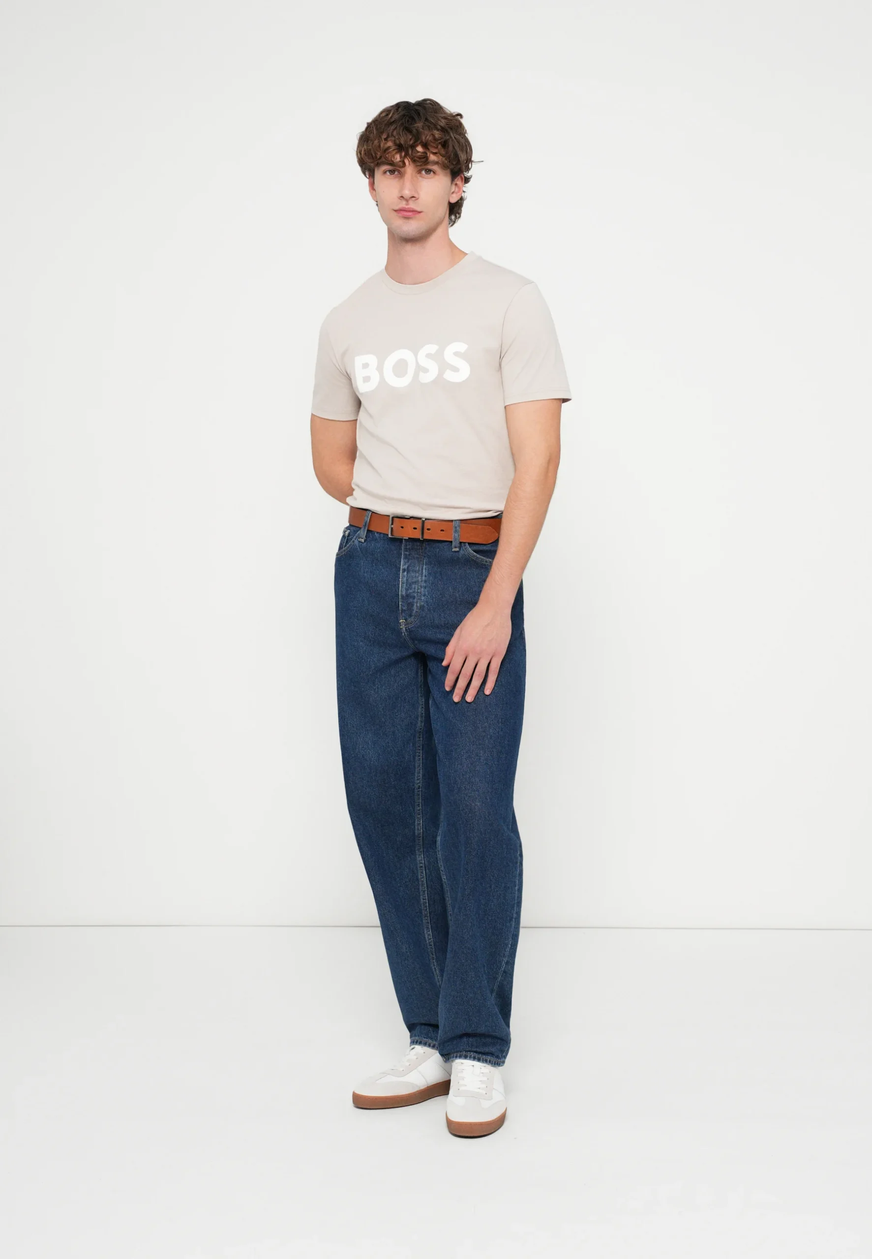 Boss Dulivio Beige T-Shirt Premium Exported - Image 3