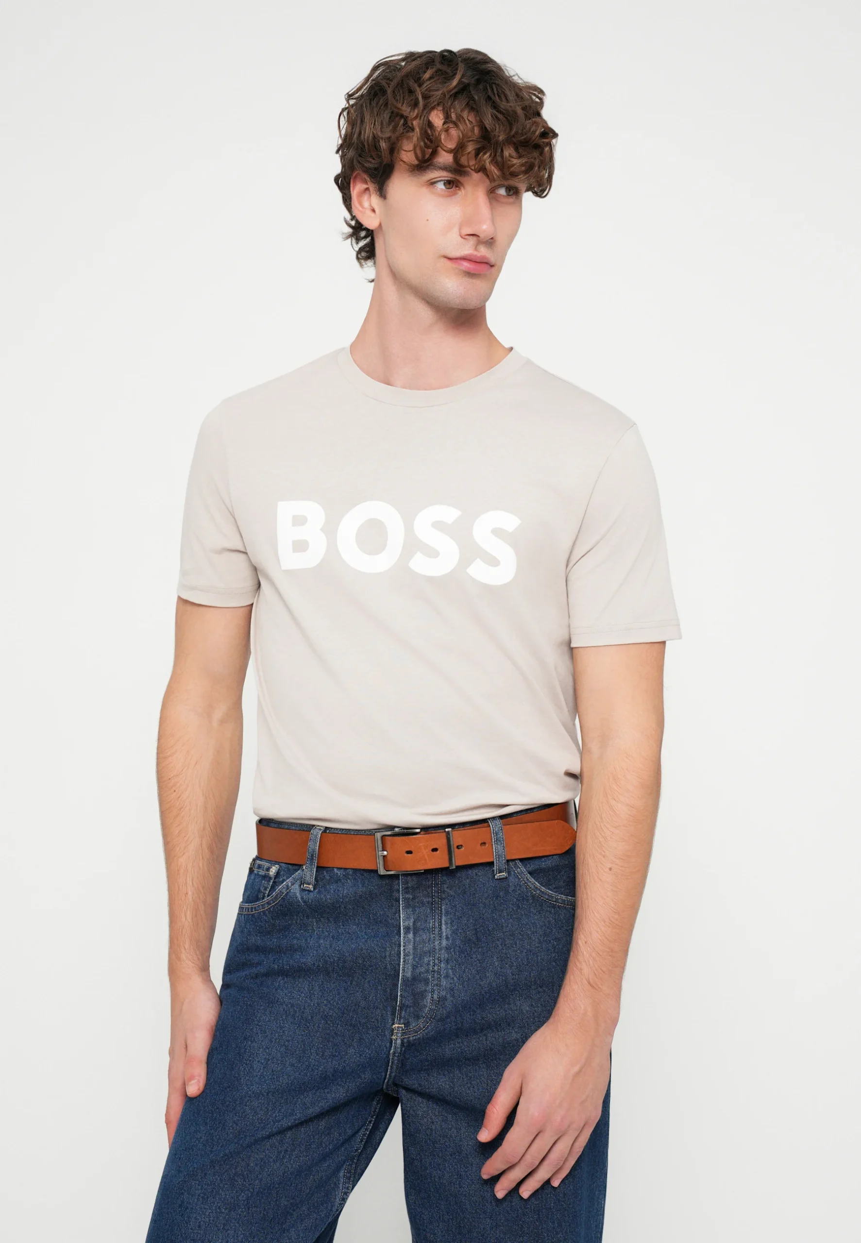 Boss Dulivio Beige T-Shirt Premium Exported - Image 5